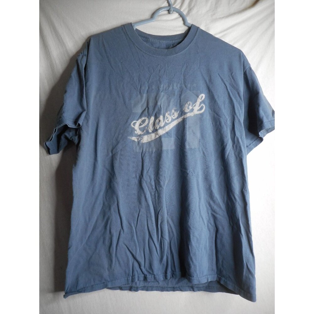 Unisex Blue Grey  Tshirt class of 21 crew neck short sleeve T shirt Jostens' Sz